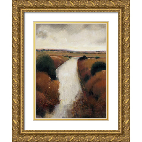 Misty River II Gold Ornate Wood Framed Art Print with Double Matting by OToole, Tim