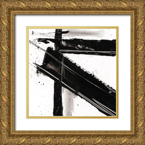 Jagged Edge III Gold Ornate Wood Framed Art Print with Double Matting by Harper, Ethan