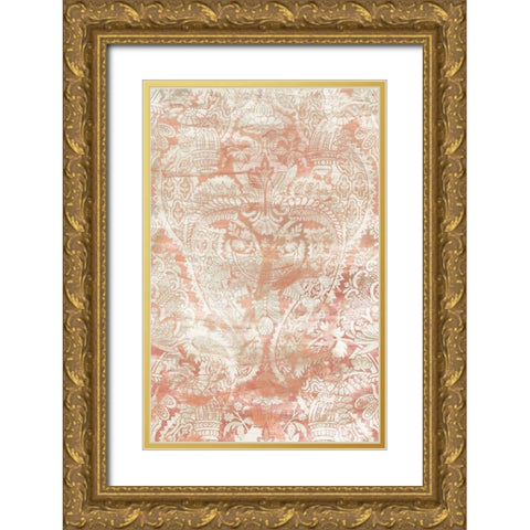 Garnet Weft I Gold Ornate Wood Framed Art Print with Double Matting by Vess, June Erica
