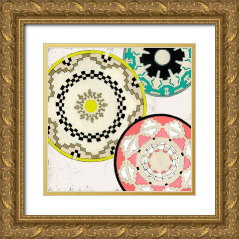 Modern Baskets II Gold Ornate Wood Framed Art Print with Double Matting by Vess, June Erica
