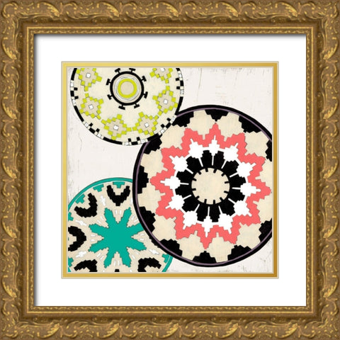 Modern Baskets IV Gold Ornate Wood Framed Art Print with Double Matting by Vess, June Erica