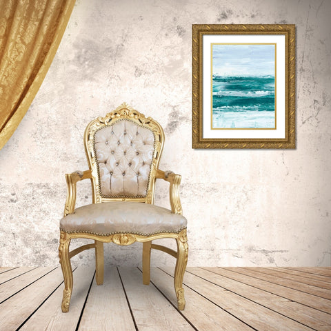Choppy Waters I Gold Ornate Wood Framed Art Print with Double Matting by Harper, Ethan