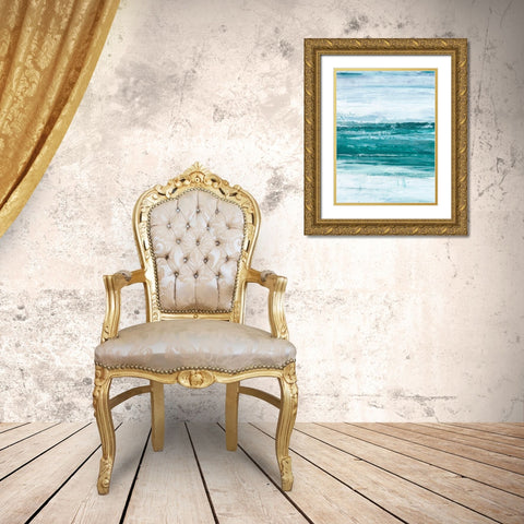 Choppy Waters II Gold Ornate Wood Framed Art Print with Double Matting by Harper, Ethan
