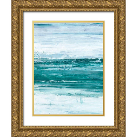 Choppy Waters II Gold Ornate Wood Framed Art Print with Double Matting by Harper, Ethan