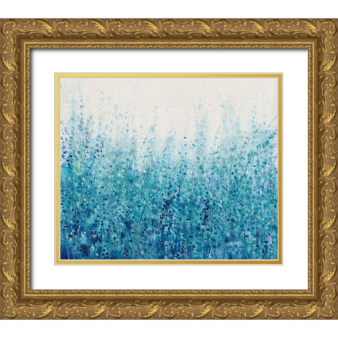 Misty Blues I Gold Ornate Wood Framed Art Print with Double Matting by OToole, Tim