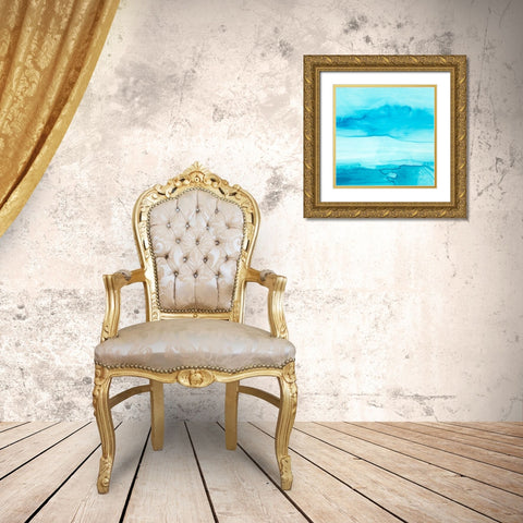 Making Waves II Gold Ornate Wood Framed Art Print with Double Matting by Harper, Ethan