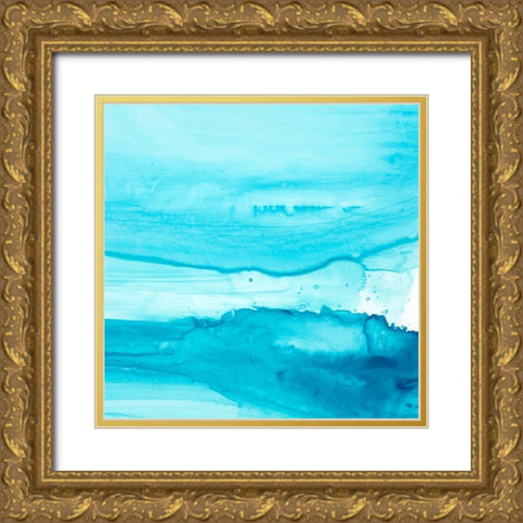 Making Waves IV Gold Ornate Wood Framed Art Print with Double Matting by Harper, Ethan