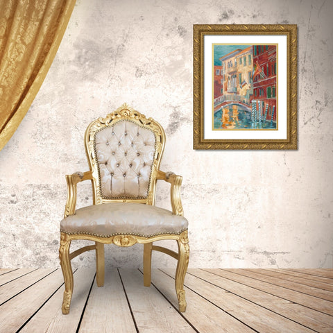 Sunset on the Canal I Gold Ornate Wood Framed Art Print with Double Matting by Harper, Ethan