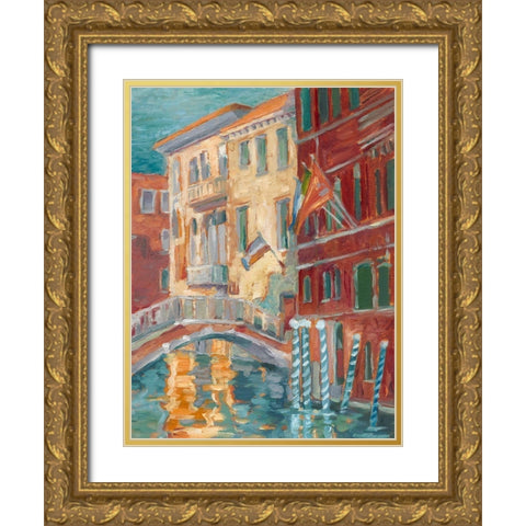 Sunset on the Canal I Gold Ornate Wood Framed Art Print with Double Matting by Harper, Ethan