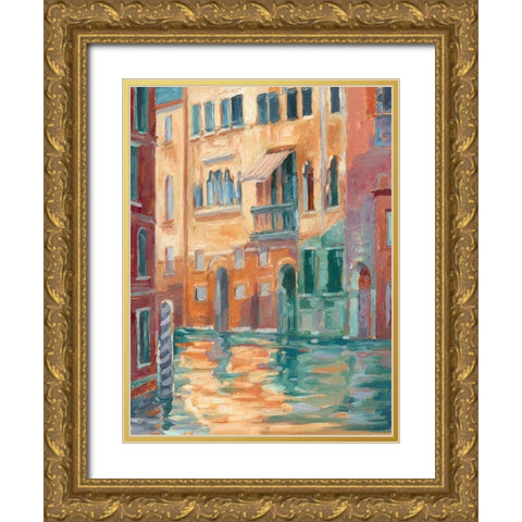 Sunset on the Canal II Gold Ornate Wood Framed Art Print with Double Matting by Harper, Ethan