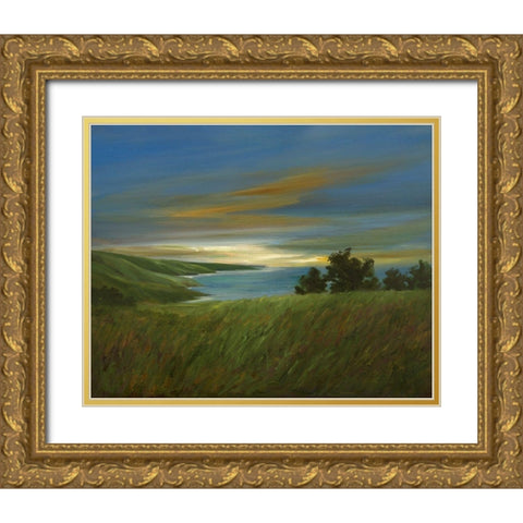 Sky at Dusk Gold Ornate Wood Framed Art Print with Double Matting by Finch, Sheila