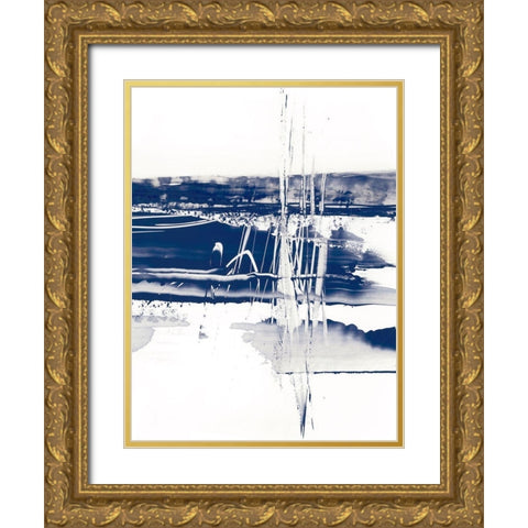 Alternating Current IV Gold Ornate Wood Framed Art Print with Double Matting by Harper, Ethan
