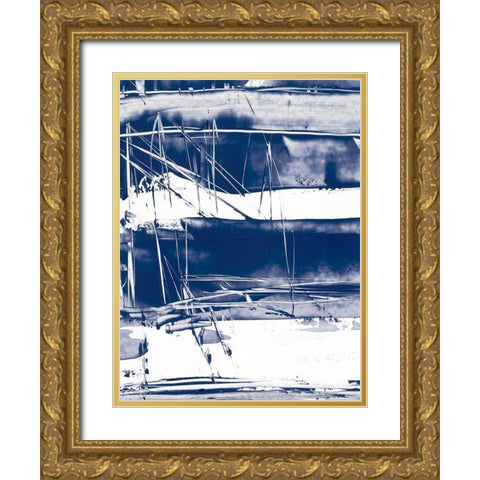 Alternating Current V Gold Ornate Wood Framed Art Print with Double Matting by Harper, Ethan