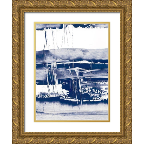 Alternating Current VI Gold Ornate Wood Framed Art Print with Double Matting by Harper, Ethan
