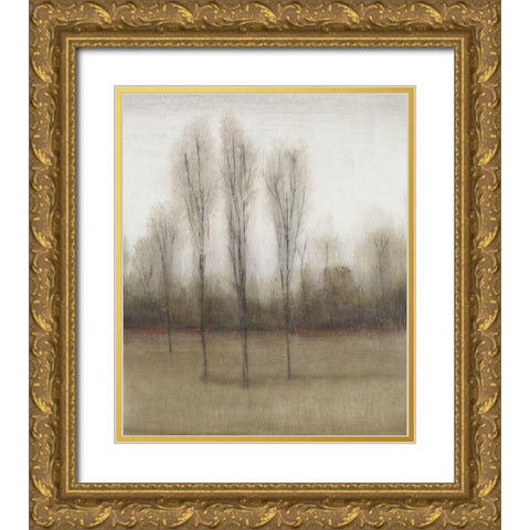 Last Day of Fall II Gold Ornate Wood Framed Art Print with Double Matting by OToole, Tim