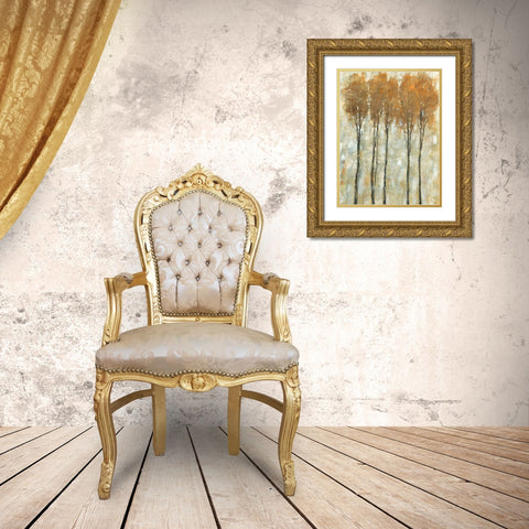 Standing Tall in Autumn II Gold Ornate Wood Framed Art Print with Double Matting by OToole, Tim