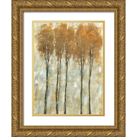 Standing Tall in Autumn II Gold Ornate Wood Framed Art Print with Double Matting by OToole, Tim