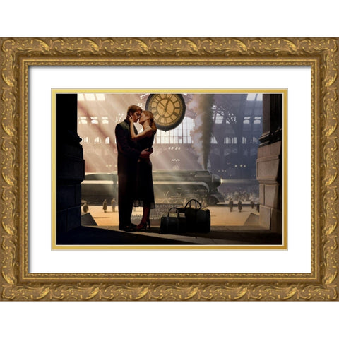 Au Revoir Gold Ornate Wood Framed Art Print with Double Matting by Consani, Chris