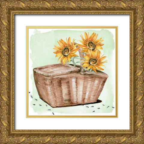 Summer Picnic II Gold Ornate Wood Framed Art Print with Double Matting by Parker, Jennifer Paxton