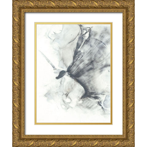 Marbled Grey III Gold Ornate Wood Framed Art Print with Double Matting by Harper, Ethan