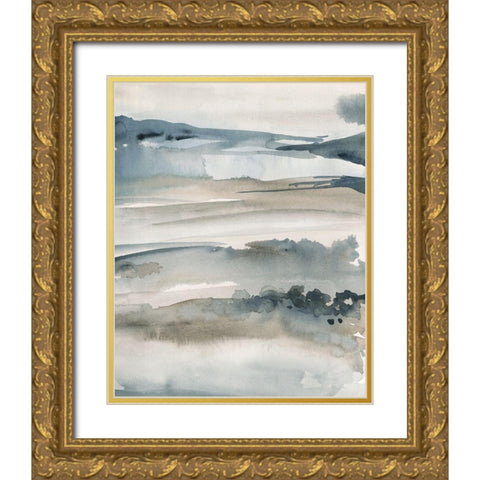 Foggy Horizon I Gold Ornate Wood Framed Art Print with Double Matting by Parker, Jennifer Paxton