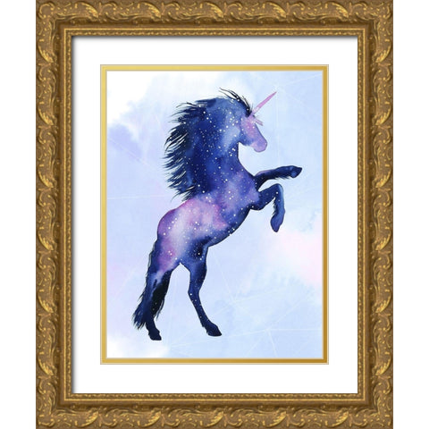 Unicorn Universe III Gold Ornate Wood Framed Art Print with Double Matting by Popp, Grace