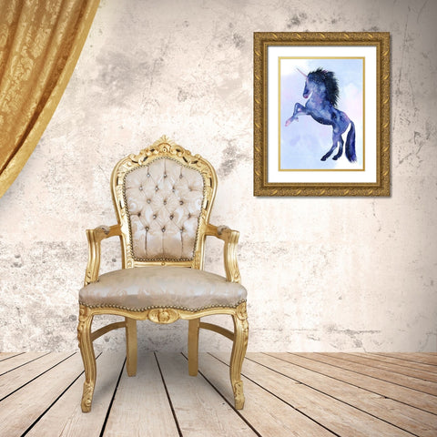 Unicorn Universe IV Gold Ornate Wood Framed Art Print with Double Matting by Popp, Grace