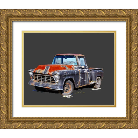 Vintage Truck IV Gold Ornate Wood Framed Art Print with Double Matting by Kalina, Emily