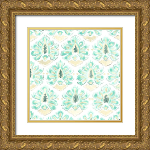 Bohemian Textile VI Gold Ornate Wood Framed Art Print with Double Matting by Vess, June Erica