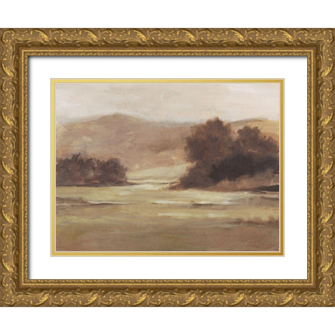 Muted Landscape I Gold Ornate Wood Framed Art Print with Double Matting by Harper, Ethan