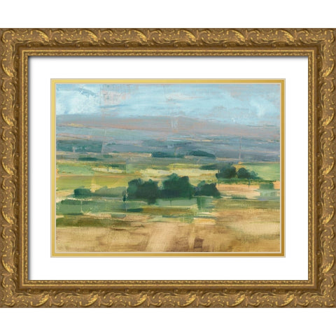 Valley View II Gold Ornate Wood Framed Art Print with Double Matting by Harper, Ethan