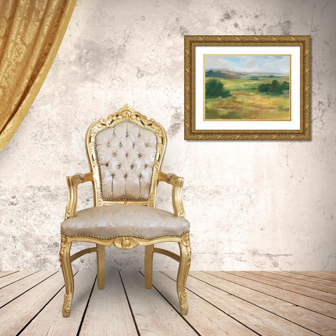 Green Valley I Gold Ornate Wood Framed Art Print with Double Matting by Harper, Ethan