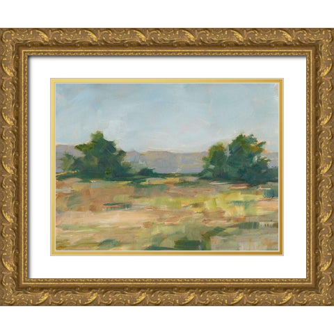 Green Valley III Gold Ornate Wood Framed Art Print with Double Matting by Harper, Ethan