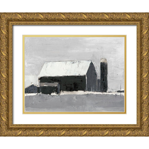 Dynamic Barn I Gold Ornate Wood Framed Art Print with Double Matting by Harper, Ethan