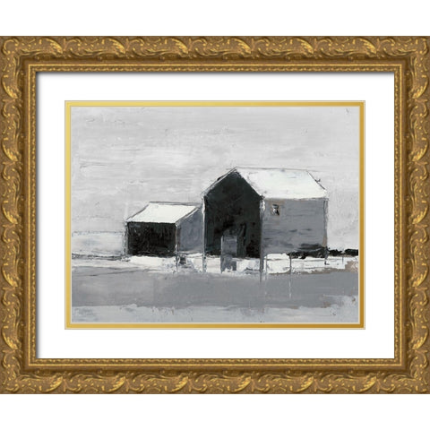Dynamic Barn II Gold Ornate Wood Framed Art Print with Double Matting by Harper, Ethan