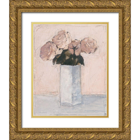 Blush Florals II Gold Ornate Wood Framed Art Print with Double Matting by Harper, Ethan