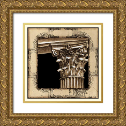 Architectural Schema II Gold Ornate Wood Framed Art Print with Double Matting by Harper, Ethan