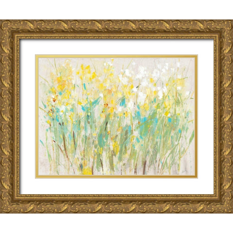 Floral Cluster II Gold Ornate Wood Framed Art Print with Double Matting by OToole, Tim