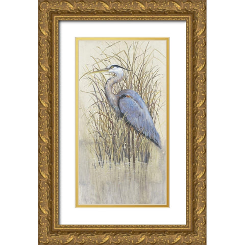 Wading II Gold Ornate Wood Framed Art Print with Double Matting by OToole, Tim