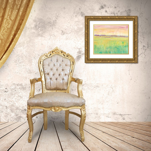 Spring Pasture I Gold Ornate Wood Framed Art Print with Double Matting by OToole, Tim