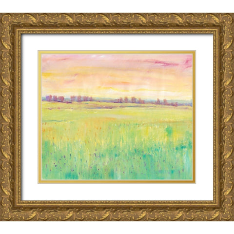 Spring Pasture I Gold Ornate Wood Framed Art Print with Double Matting by OToole, Tim