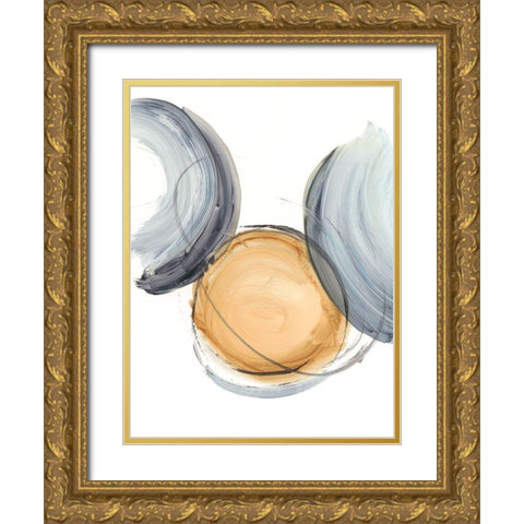 Sienna and Slate I Gold Ornate Wood Framed Art Print with Double Matting by Harper, Ethan