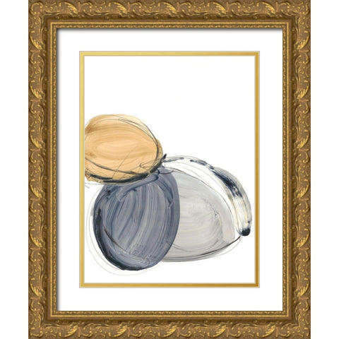 Sienna and Slate II Gold Ornate Wood Framed Art Print with Double Matting by Harper, Ethan