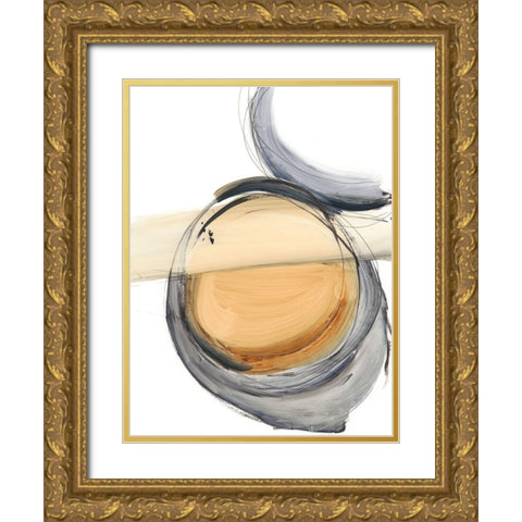 Sienna and Slate III Gold Ornate Wood Framed Art Print with Double Matting by Harper, Ethan