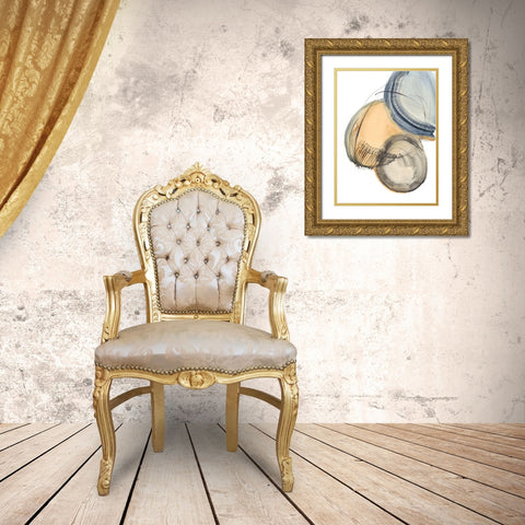 Sienna and Slate IV Gold Ornate Wood Framed Art Print with Double Matting by Harper, Ethan