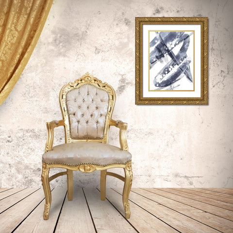 Directionality VI Gold Ornate Wood Framed Art Print with Double Matting by Harper, Ethan
