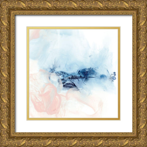 Indigo and Blush I Gold Ornate Wood Framed Art Print with Double Matting by Harper, Ethan