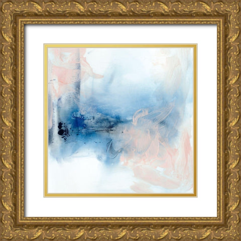 Indigo and Blush IV Gold Ornate Wood Framed Art Print with Double Matting by Harper, Ethan