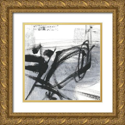 Scribble Script I Gold Ornate Wood Framed Art Print with Double Matting by Harper, Ethan