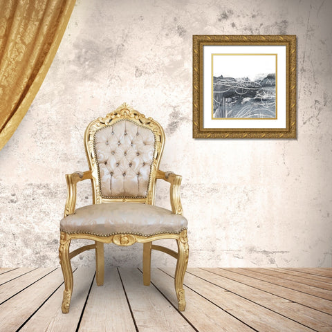 Scribble Out I Gold Ornate Wood Framed Art Print with Double Matting by Harper, Ethan